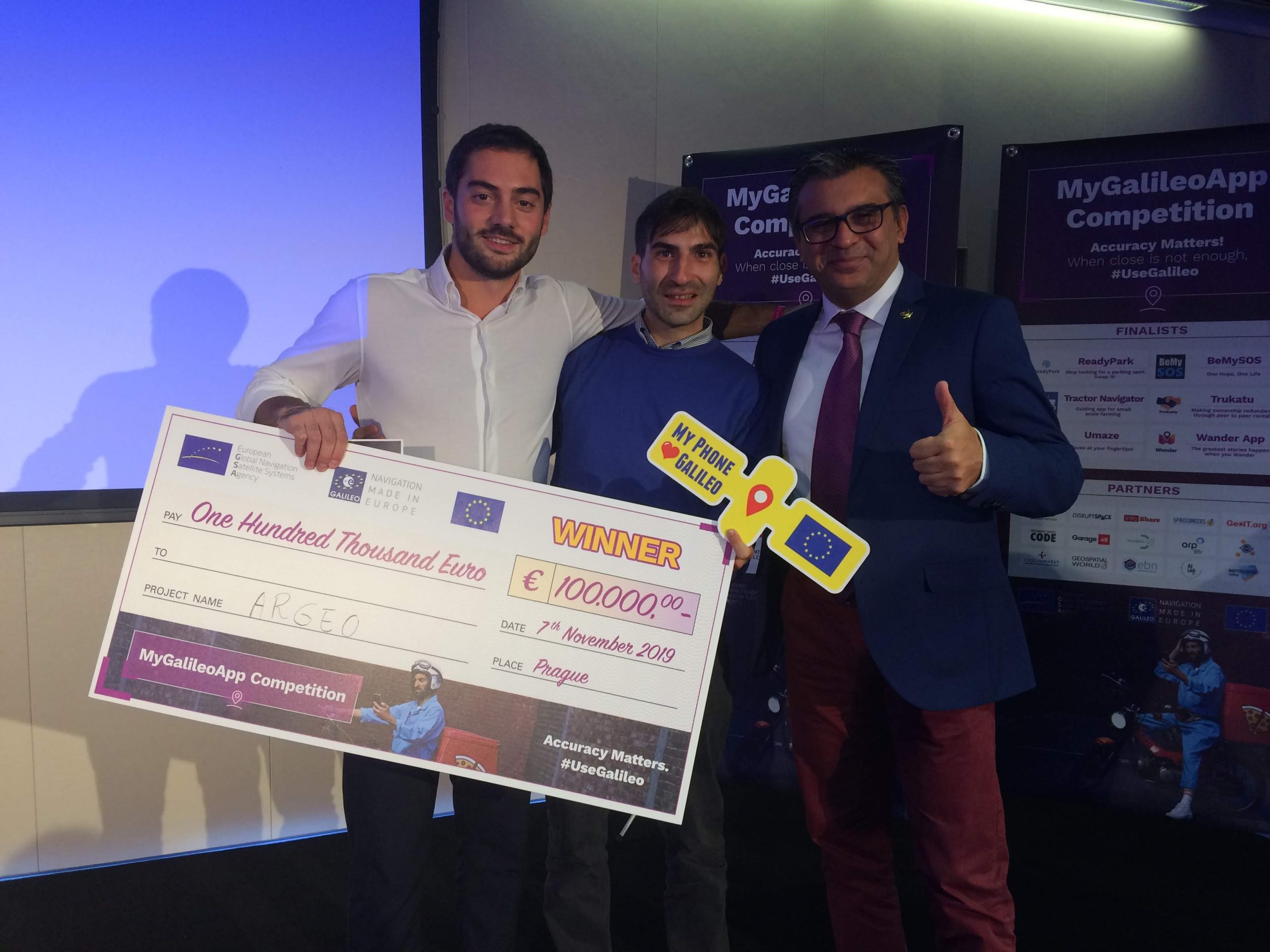 Argeo start-up italiana vince concorso europeo MyGalileoApp