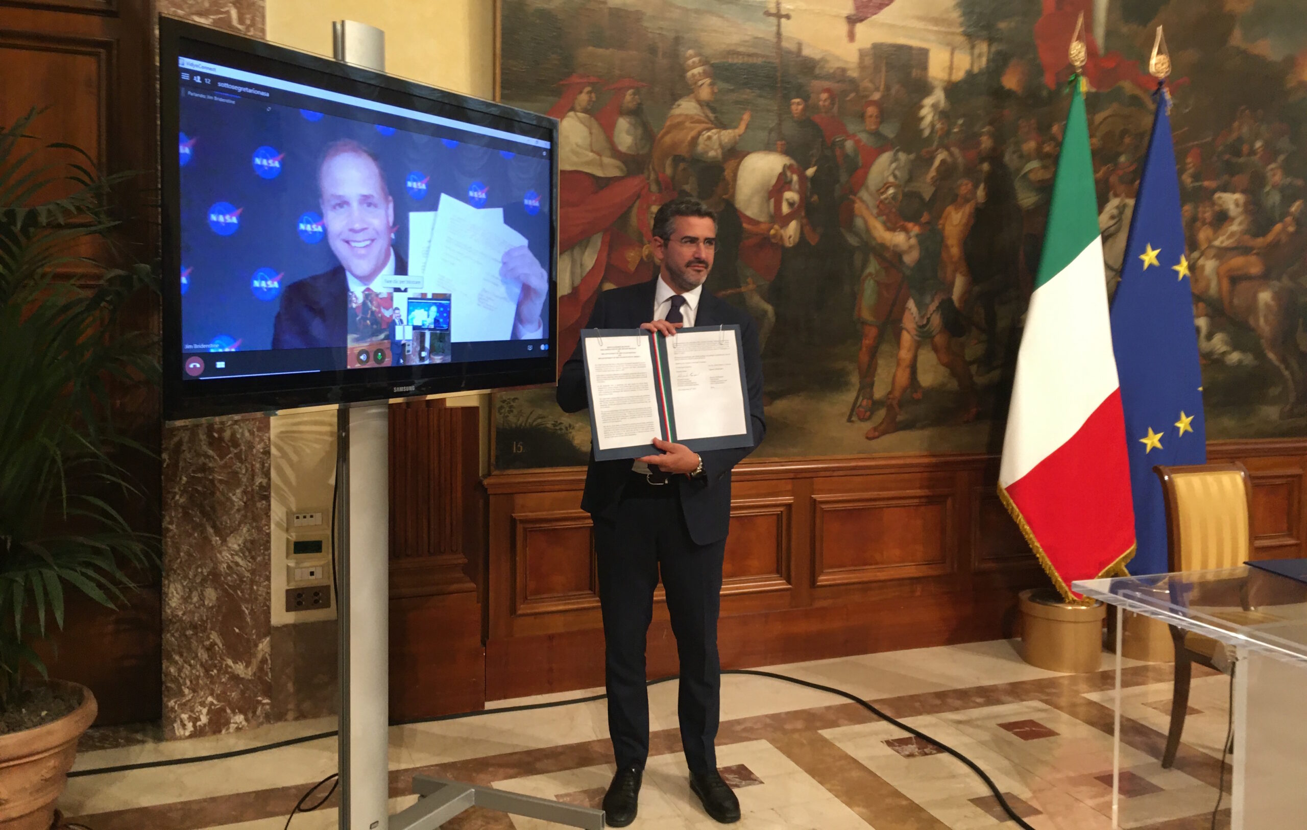 JOINT STATEMENT OF INTENT FOR COOPERATION IN THE ARTEMIS PROGRAM BY THE GOVERNMENT OF THE ITALIAN REPUBLIC AND THE GOVERNMENT OF THE UNITED STATES OF AMERICA