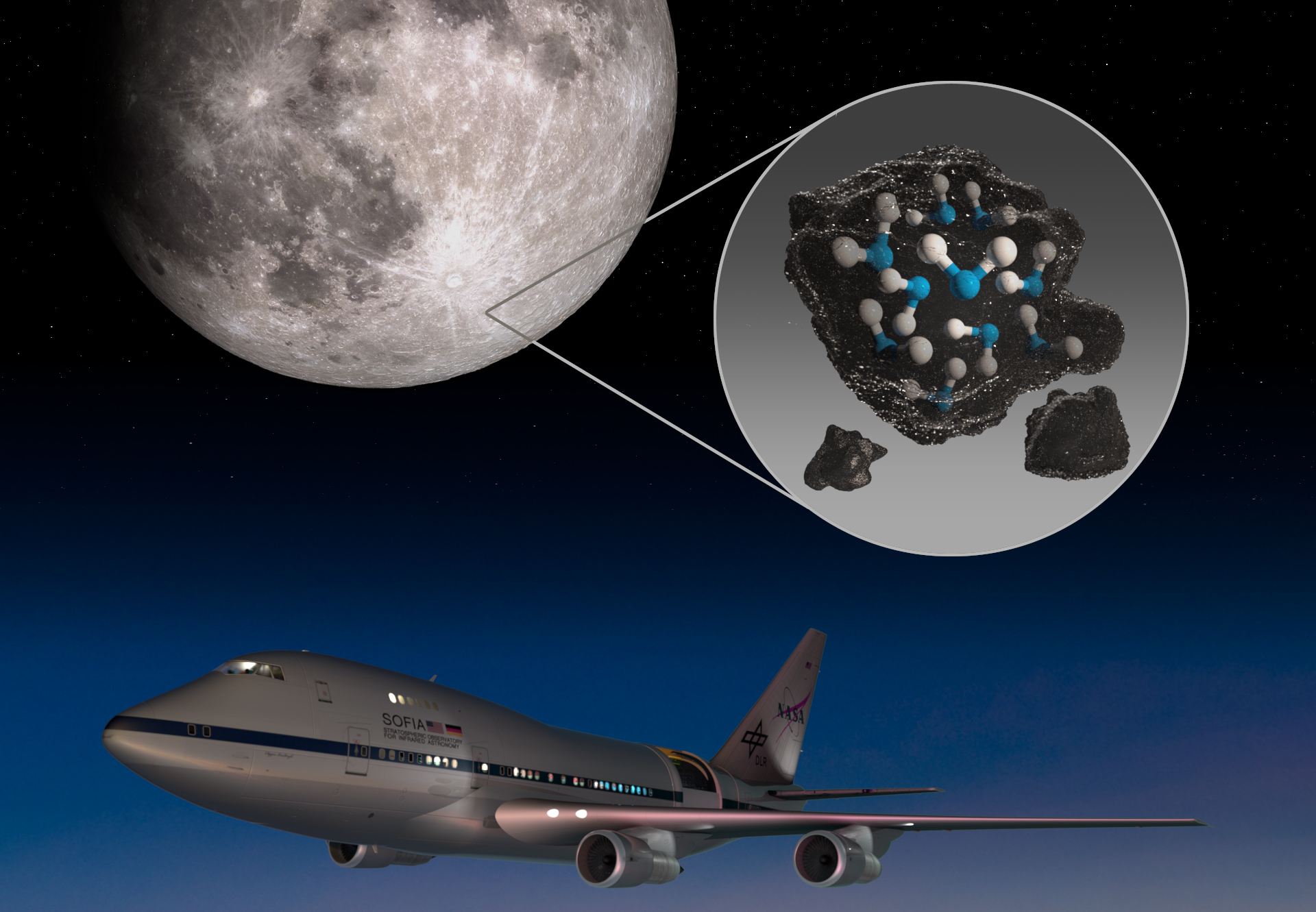 ASI - C’è acqua sul lato visibile Luna