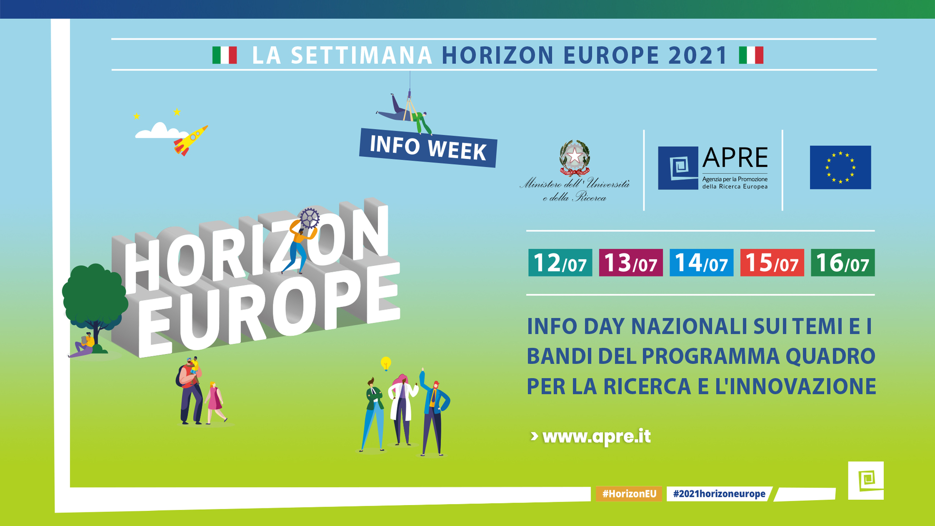 ASI - APRE dà il via alla Settimana HORIZON EUROPE italiana