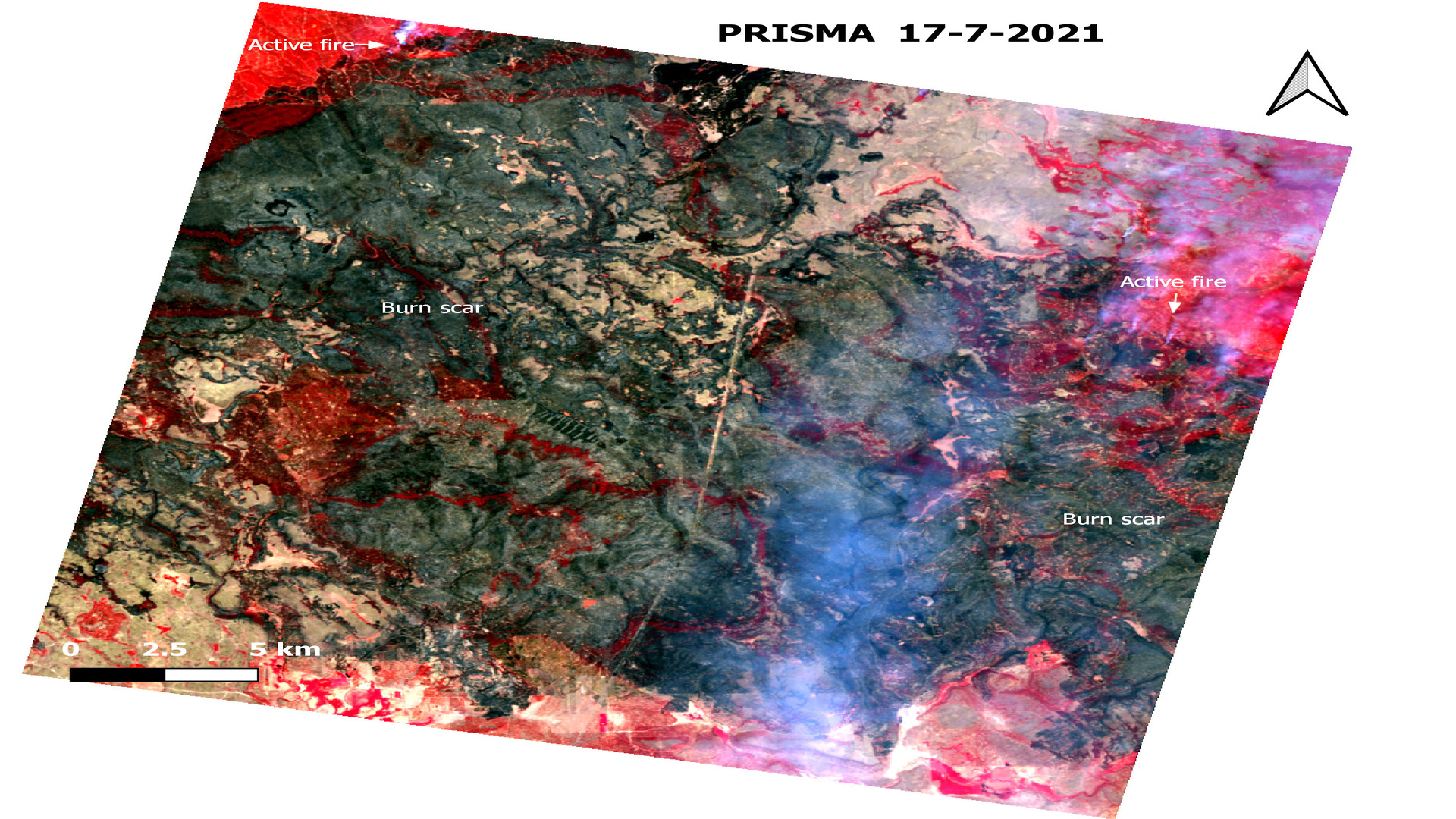 PRISMA monitors OREGON Log fire