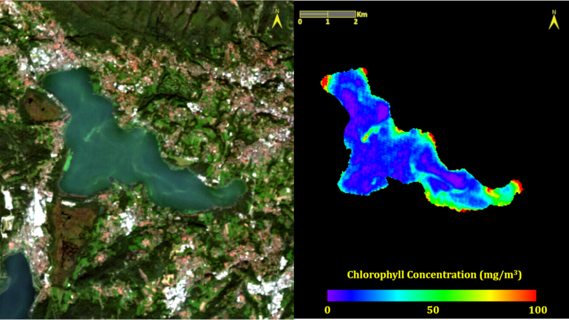 ASI - PRISMA for Chlorophyll Concentration Retrieval of Inland Waters