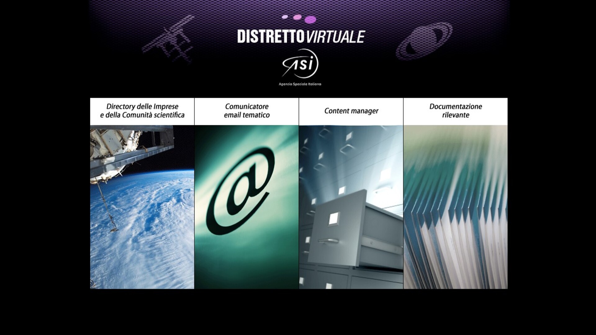 ASI - Quarto workshop utenti del Portale ASI “Distretto Virtuale” – Quadrante Centro Italia