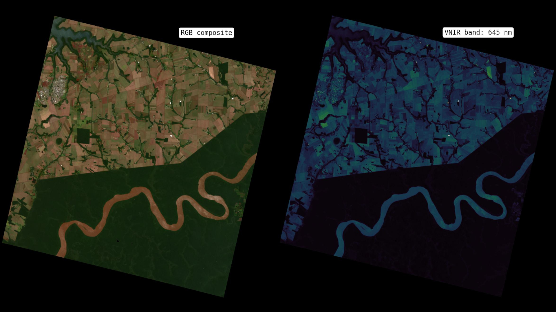 Rivers in the tropical forest observed by PRISMA