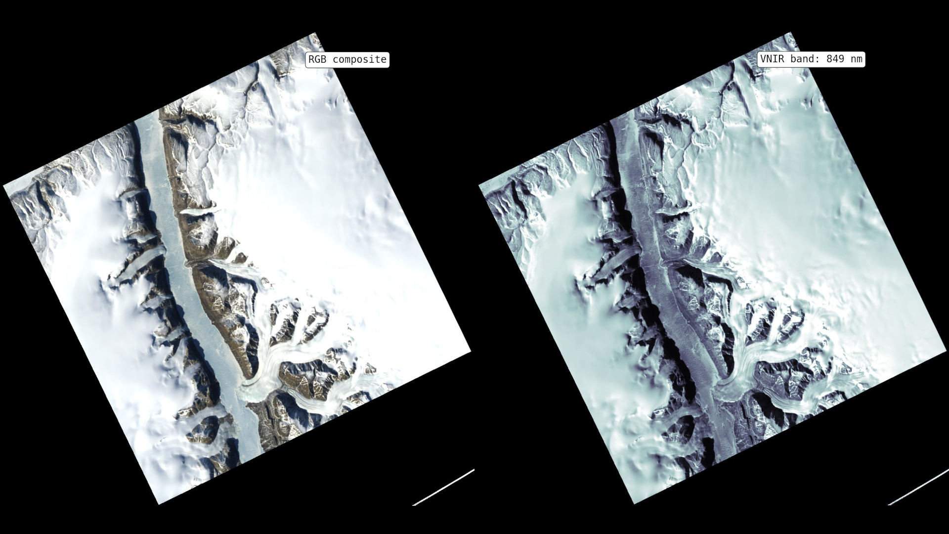 The fjords of Greenland observed by PRISMA