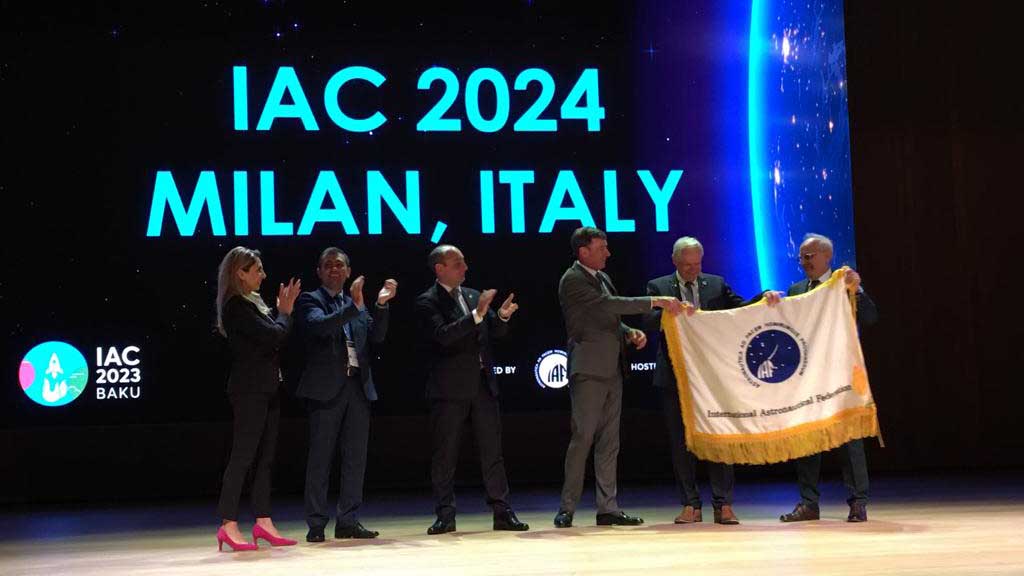 Handover from Baku, Azerbaijan, to Milan, for the next edition of IAC, the world’s international astronautical congress