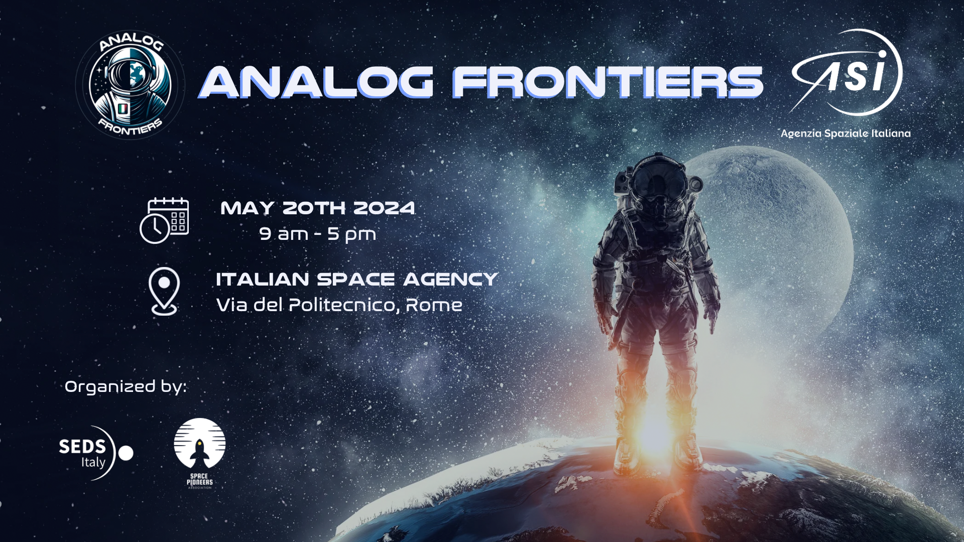 ASI - Conferenza “Analog Frontiers”: Unione per l’Innovazione Spaziale
