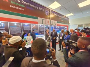 Jahjah Munzer, responsabile sito ASI di Malindi, On. Aden Bare Duale, Cabinet Secretary Defence, Brig. Hillary B. Kipkosgey Ag DG Kenya Space Agency, On. Soipan Tuya, CS Environment Climate Change and Forestry