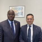 Tidiane Ouattara, President of the African Space Agency, and Luca Vincenzo Maria Salamone, Director General of the Italian Space Agency.