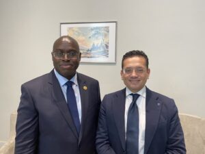 Tidiane Ouattara, presidente dell’African Space Agency e Luca Vincenzo Maria Salamone, direttore generale Agenzia Spaziale Italiana