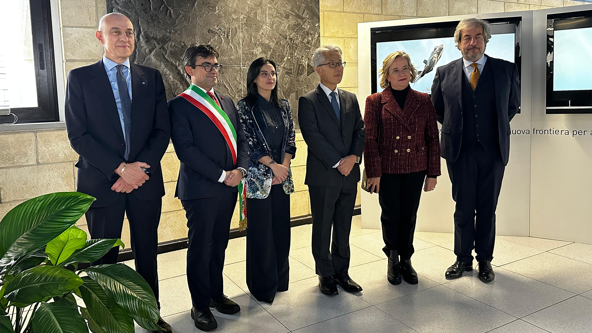Lorenzo Chessa, Direttore Sicurezza, Sistemi Informatici e Digitalizzazione, Antonio Nicoletti, Sindaco di Matera, Milena Lerario Ceo e-geos, Cristina Favilli, Prefetto di Matera e Michele Busciolano, Regione Basilicata