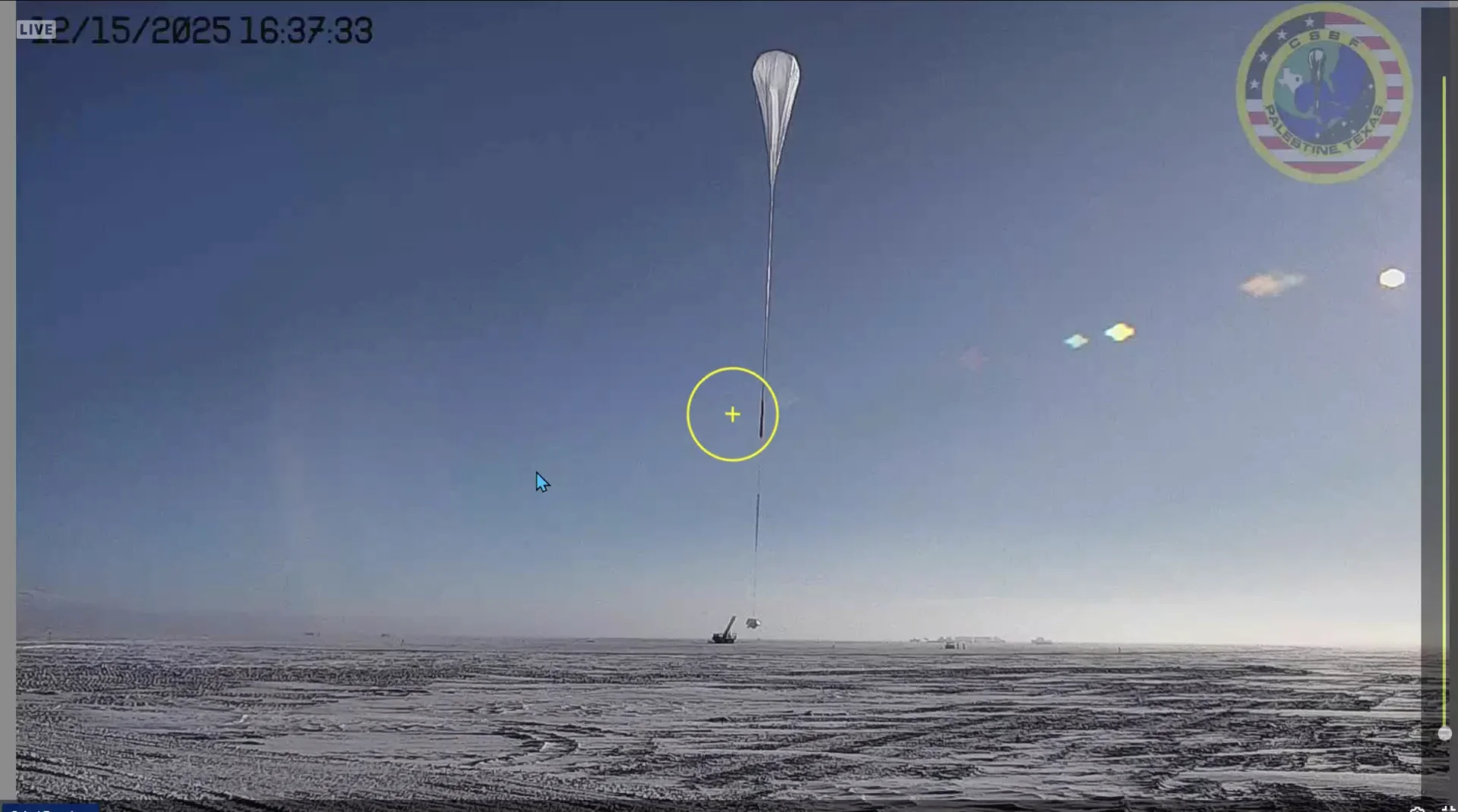 Il volo dell'esperimento GAPS a bordo di un pallone stratosferico della NASA. Credits: NASA/ASI/Columbia University